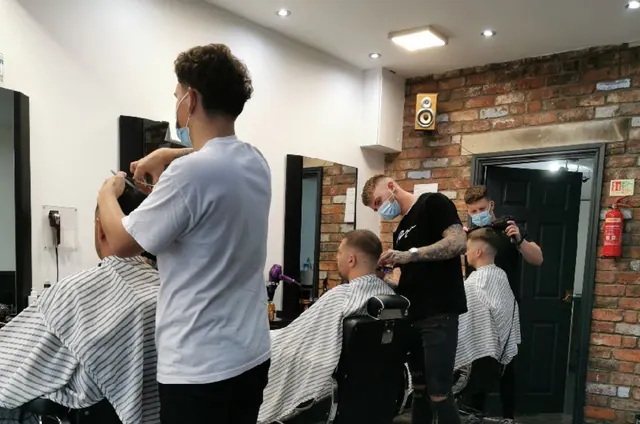 Inside Steven Caine Barbers: cuts in progress
